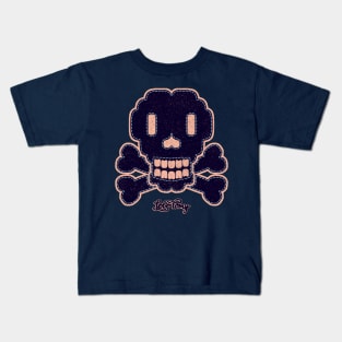 SKULL PATCH by Lobo Tomy (navy edition) Kids T-Shirt